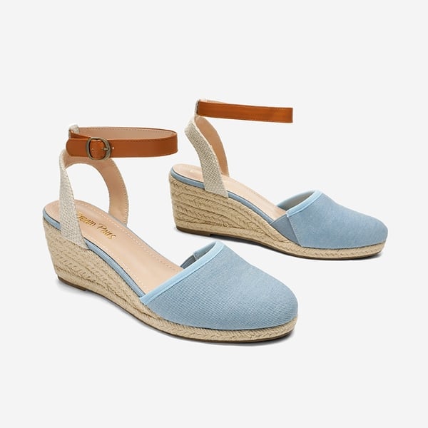 Low Wedge Espadrilles - LIGHT BLUE - 3